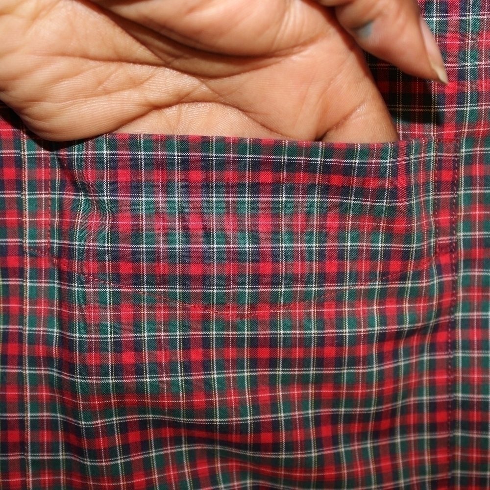 Lauren Ralph Lauren Red Plaid Casual Shirt - Picture 5 of 5